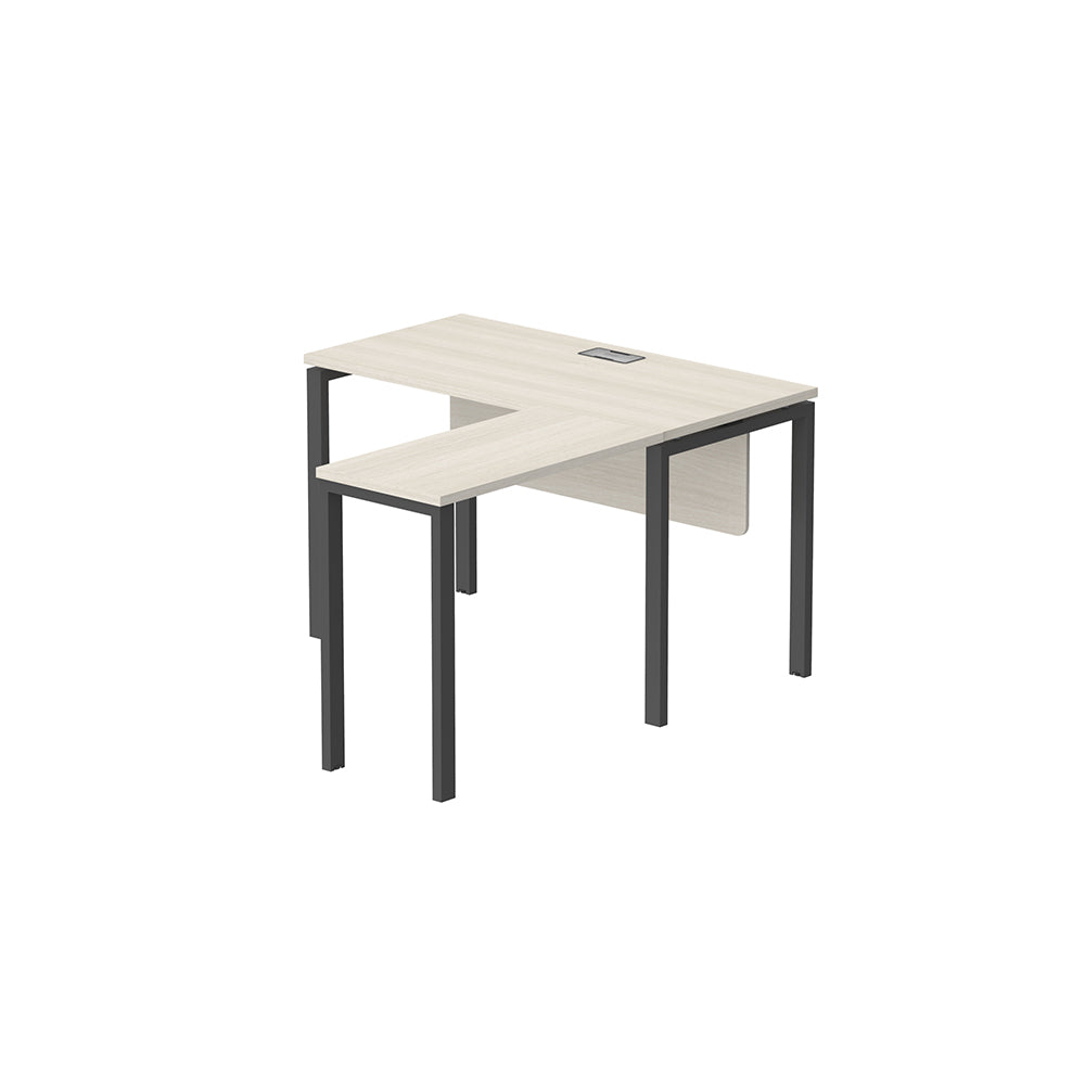 PLATA Meja Kerja Kantor L120x140cm Ash Grey