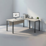 PLATA Meja Kerja Kantor L140x140cm Ash Grey