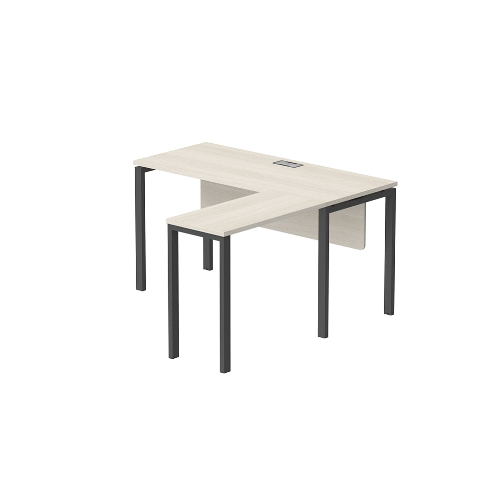 PLATA Meja Kerja Kantor L140x140cm Ash Grey