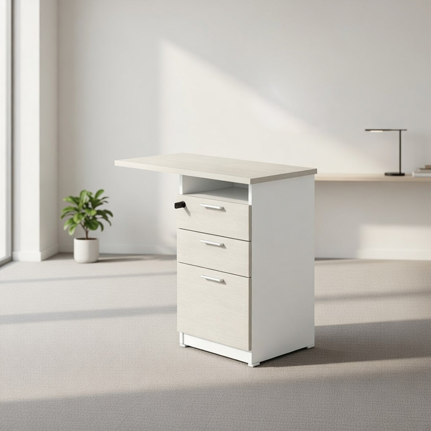 PLATA Return Drawer 80x40cm White Ash