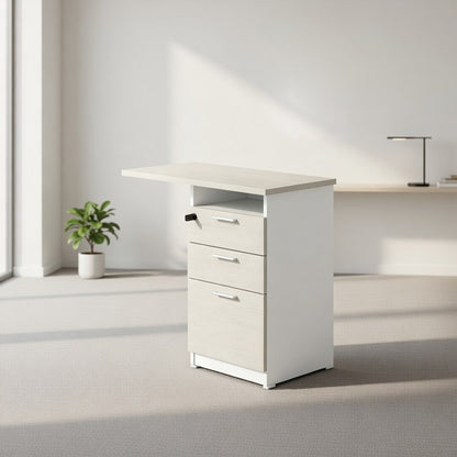 PLATA Return Drawer 80x40cm White Ash