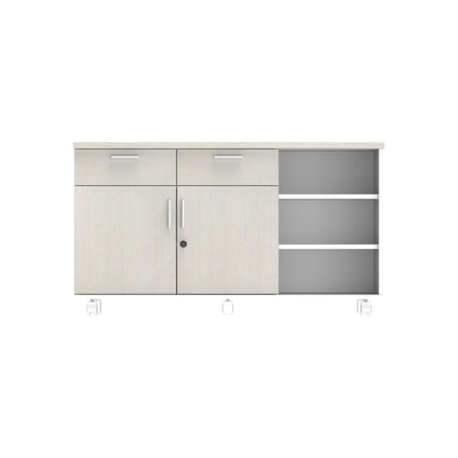 PLATA Return Sideboard Mobile Cabinet Kiri 120cm White Ash