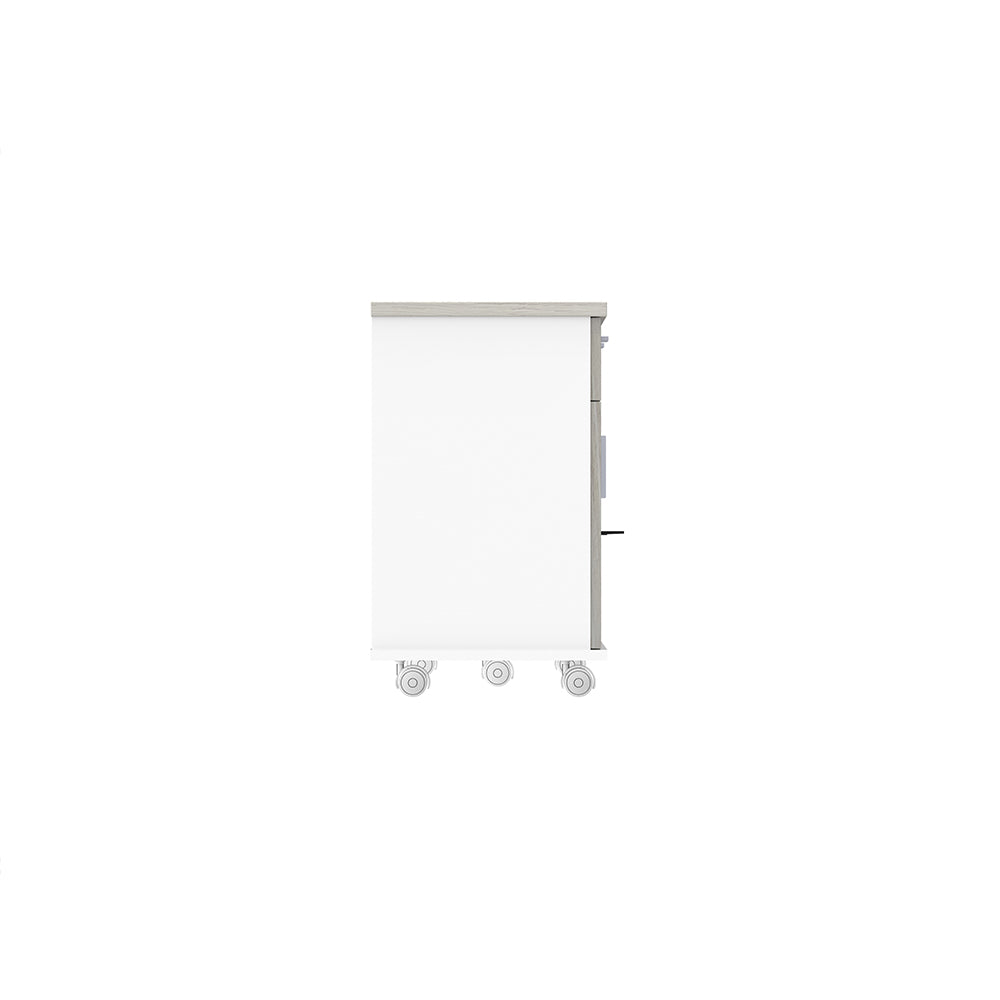PLATA Return Sideboard Mobile Cabinet Kiri 120cm White Ash