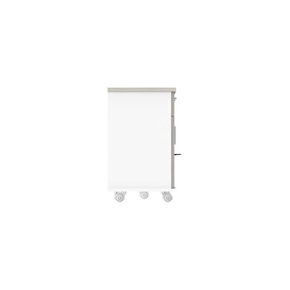 PLATA Return Sideboard Mobile Cabinet Kiri 120cm White Ash