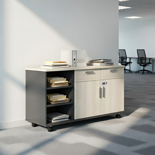 PLATA Return Sideboard Mobile Cabinet Kanan 120cm Ash Grey
