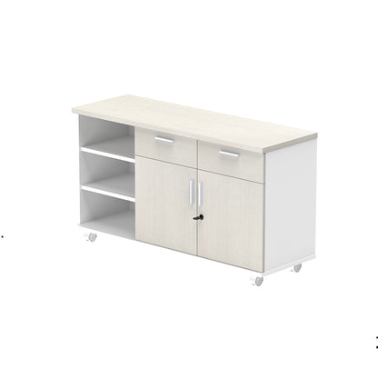 PLATA Return Sideboard Mobile Cabinet Kanan 120cm White Ash