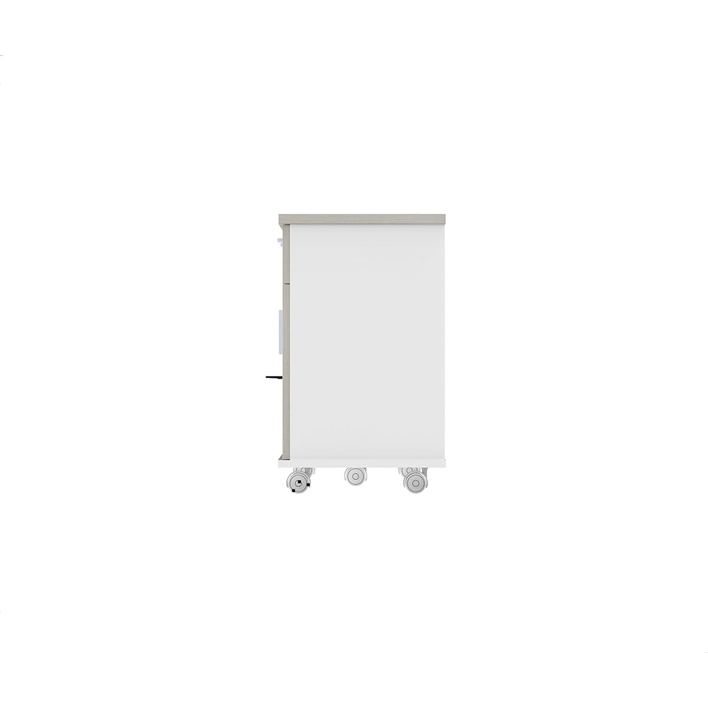 PLATA Return Sideboard Mobile Cabinet Kanan 120cm White Ash