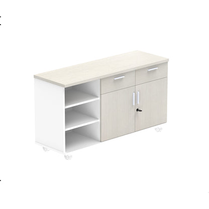 PLATA Return Sideboard Mobile Cabinet Kanan 120cm White Ash