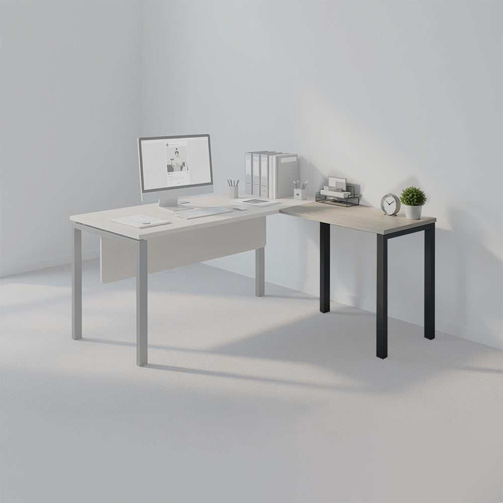 PLATA Return Table Meja Samping 80x40cm Ash Grey