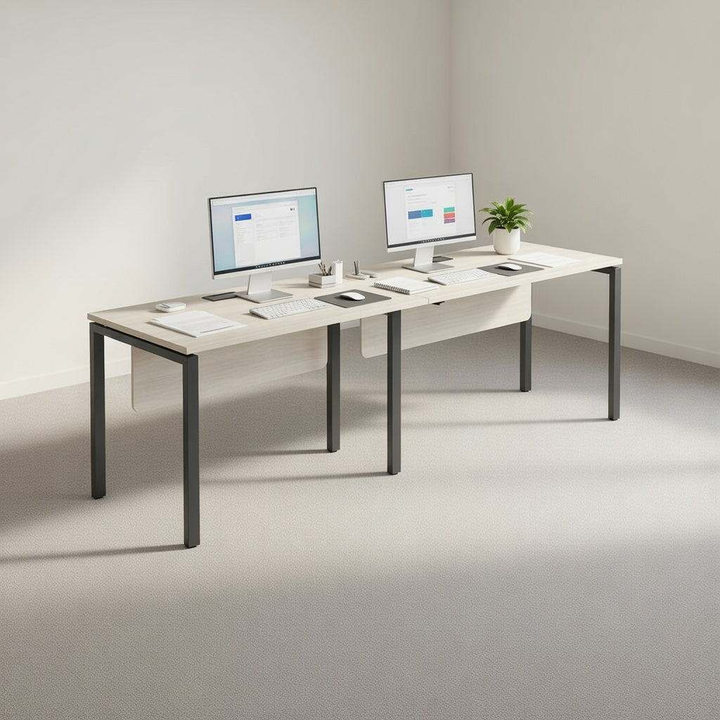 PLATA Office Desk Meja Kerja Satu Sisi 2 Orang 280x60cm