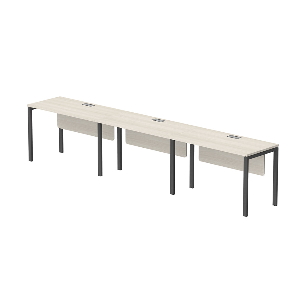 PLATA Office Desk Meja Kerja Satu Sisi 3 Orang 360x60cm