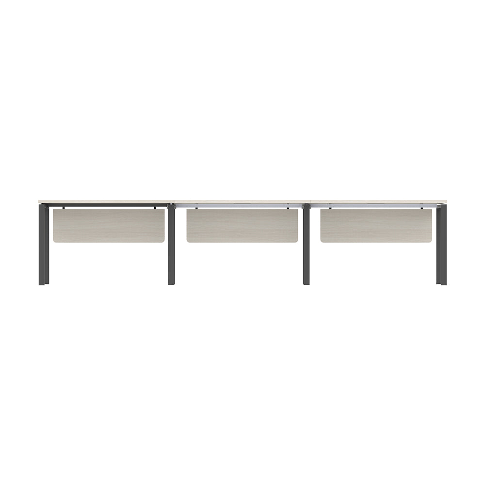 PLATA Office Desk Meja Kerja Satu Sisi 3 Orang 360x60cm
