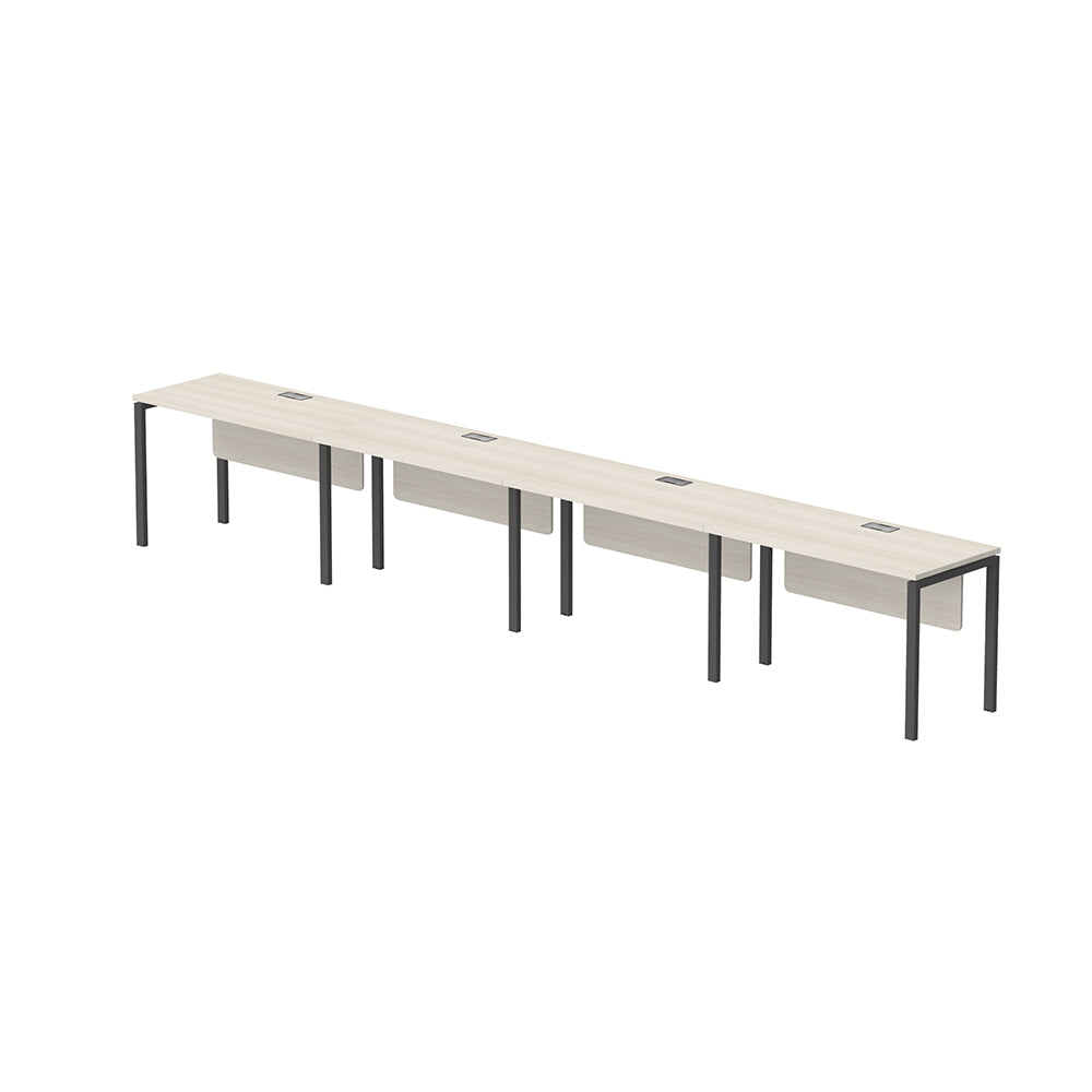 PLATA Office Desk Meja Kerja Satu Sisi 4 Orang 480x60cm