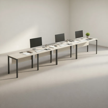 PLATA Office Desk Meja Kerja Satu Sisi 4 Orang 560x60cm