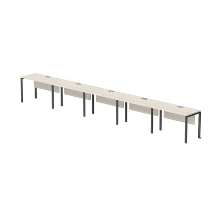 PLATA Office Desk Meja Kerja Satu Sisi 5 Orang 600x60cm