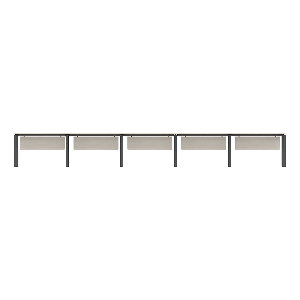PLATA Office Desk Meja Kerja Satu Sisi 5 Orang 600x60cm