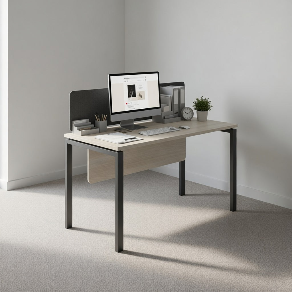 PLATA Workstation Meja Kerja Kantor 120x60cm Ash Grey