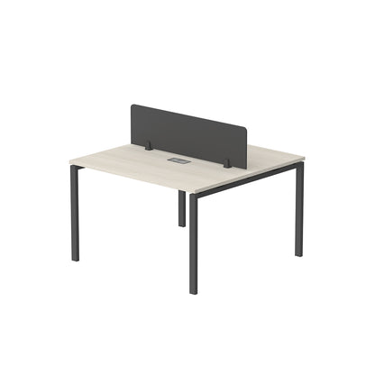 PLATA Workstation Meja Kerja Kantor 120x120cm Ash Grey