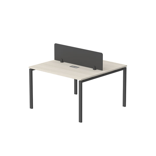 PLATA Workstation Meja Kerja Kantor 120x120cm Ash Grey