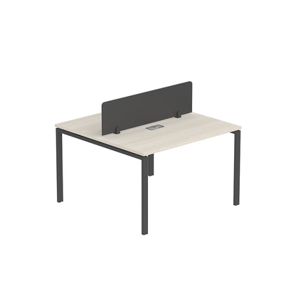 PLATA Workstation Meja Kerja Kantor 120x120cm Ash Grey
