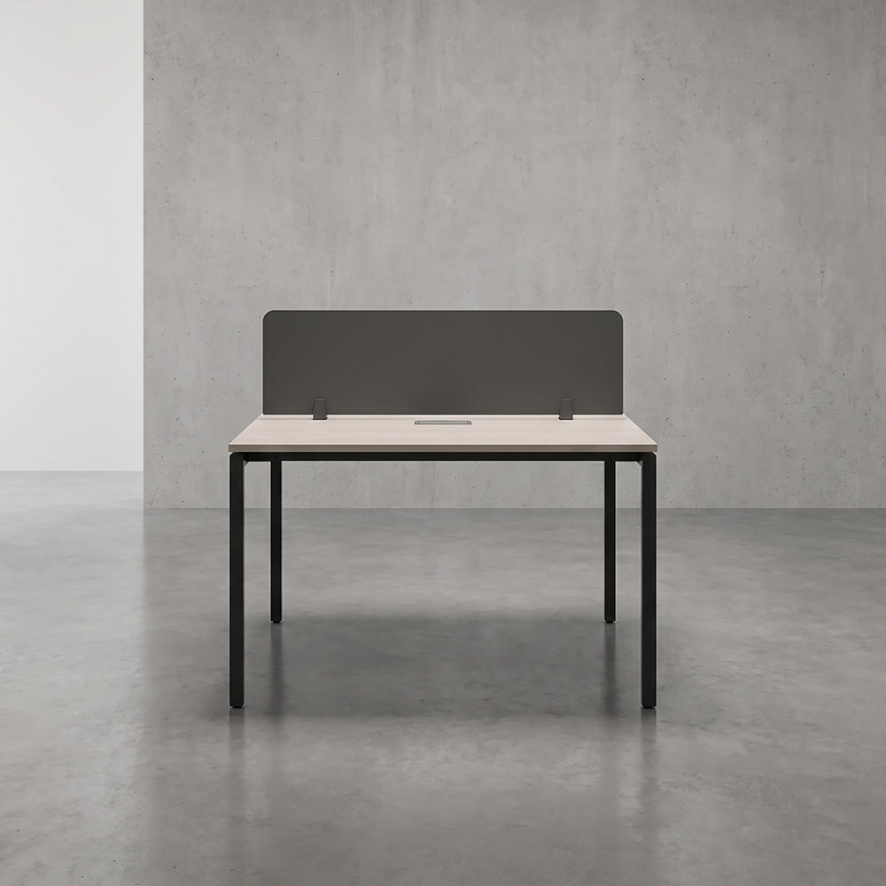 PLATA Workstation Meja Kerja Kantor 120x120cm Ash Grey