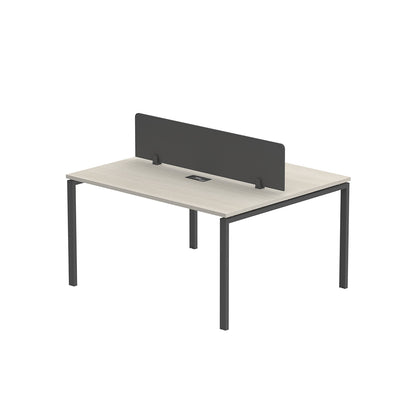 PLATA Workstation Meja Kerja Kantor 140x120cm Ash Grey