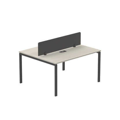 PLATA Workstation Meja Kerja Kantor 140x120cm Ash Grey