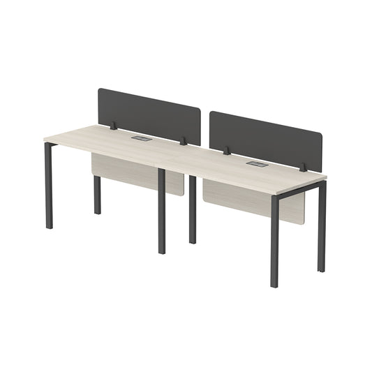PLATA Workstation Meja Kerja Satu Sisi 2 Orang 240x60cm Ash Grey