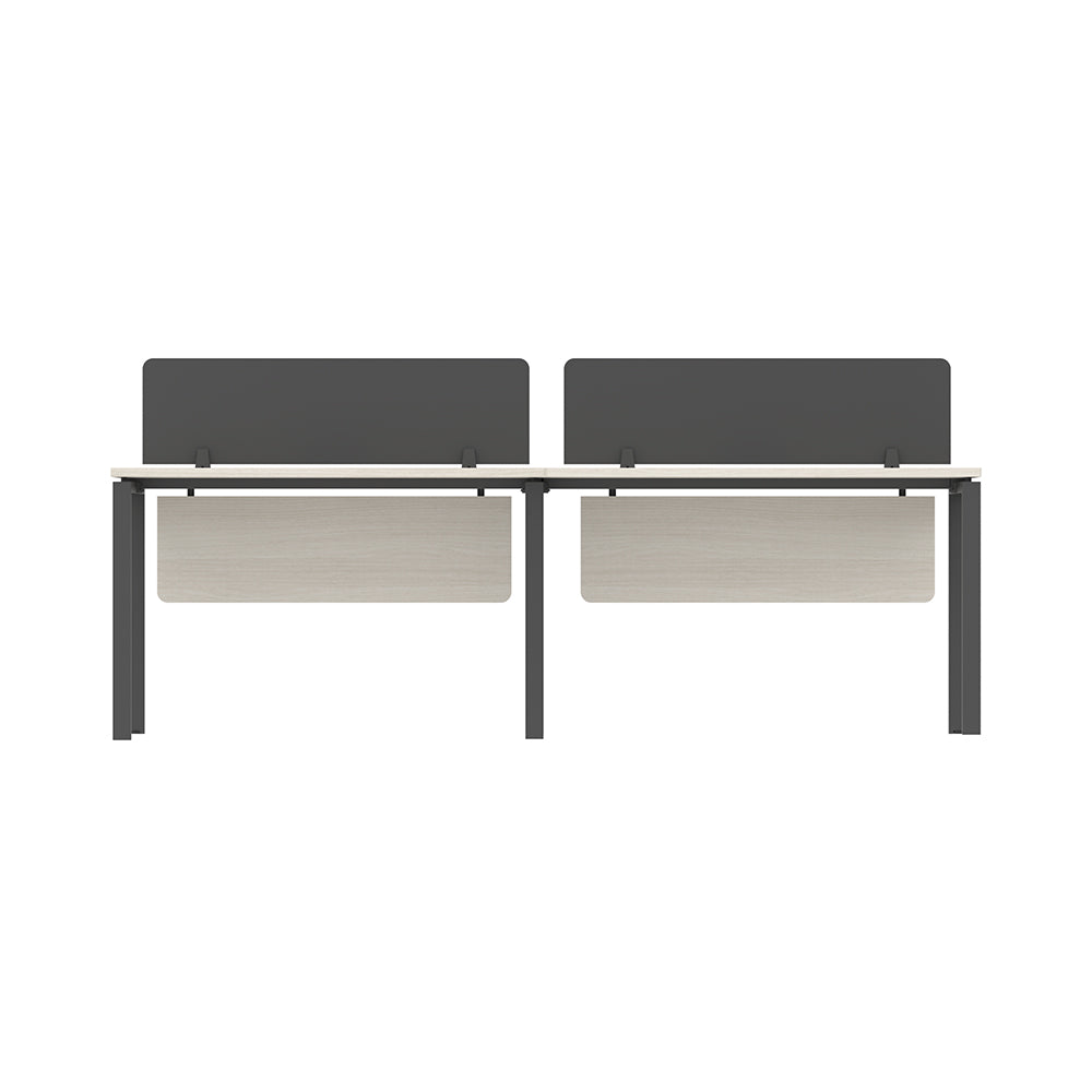 PLATA Workstation Meja Kerja Satu Sisi 2 Orang 240x60cm Ash Grey