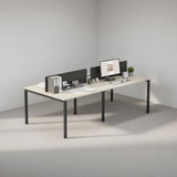 PLATA Workstation Meja Kerja Dua Sisi Berhadapan 4 Orang 240x120cm Ash Grey