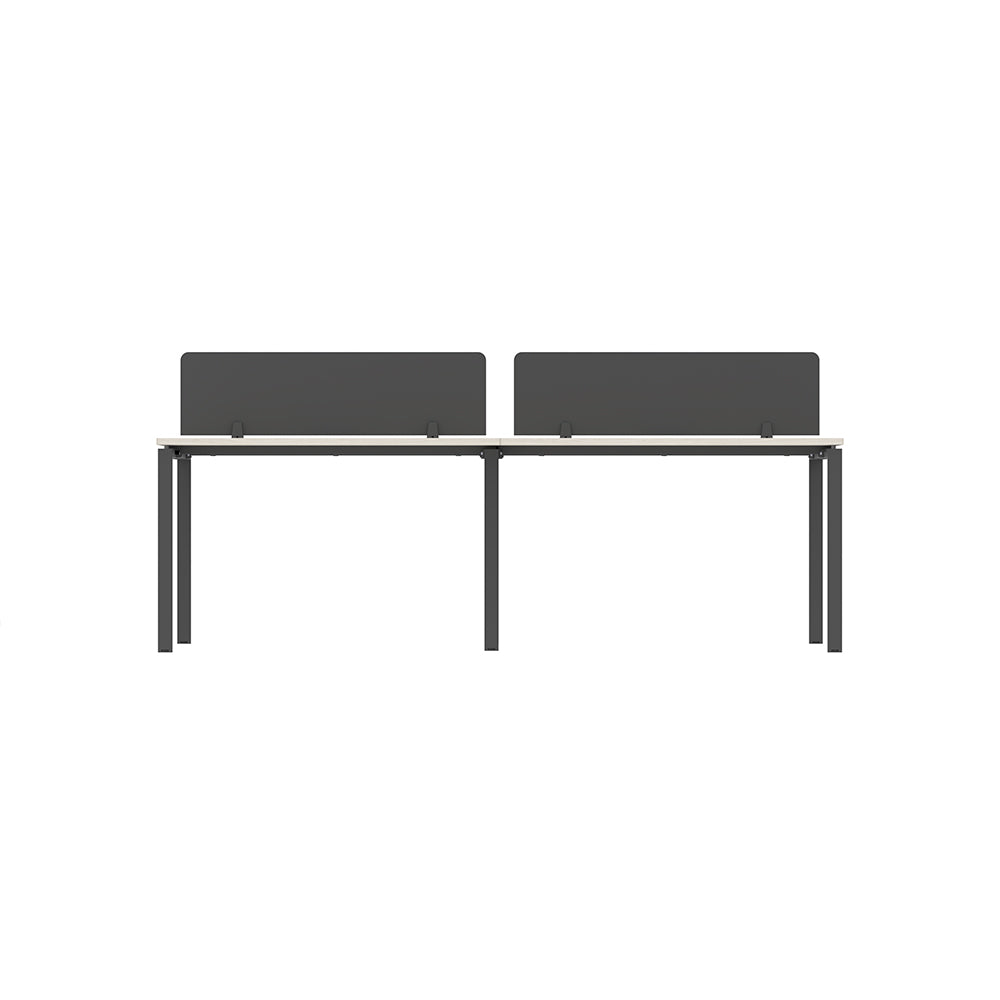 PLATA Workstation Meja Kerja Dua Sisi Berhadapan 4 Orang 240x120cm Ash Grey