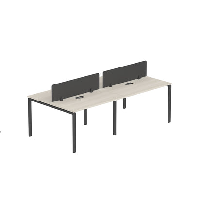 PLATA Workstation Meja Kerja Dua Sisi Berhadapan 4 Orang 240x120cm Ash Grey