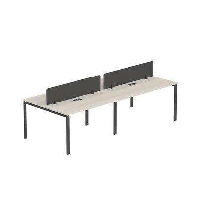 PLATA Workstation Meja Kerja Dua Sisi Berhadapan 4 Orang 280x120cm Ash Grey