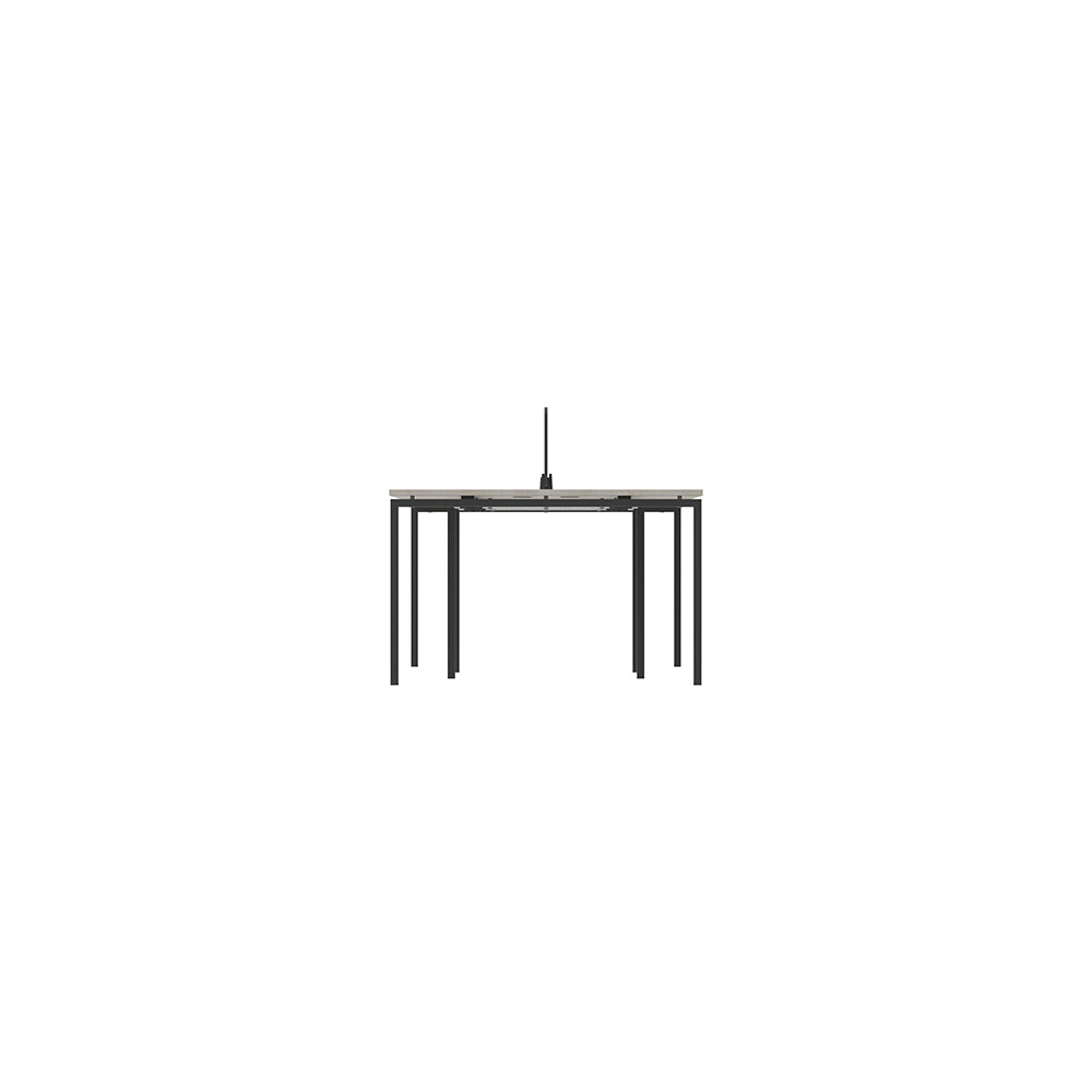 PLATA Workstation Meja Kerja Dua Sisi Berhadapan 6 Orang 360x120cm Ash Grey