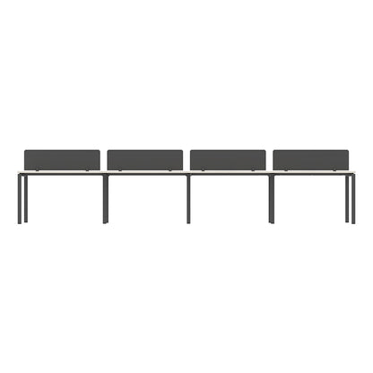 PLATA Workstation Meja Kerja Dua Sisi Berhadapan 8 Orang 480x120cm Ash Grey