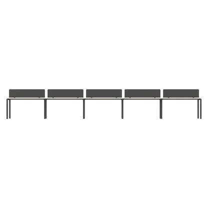 PLATA Workstation Meja Kerja Dua Sisi Berhadapan 10 Orang 700x120cm Ash Grey