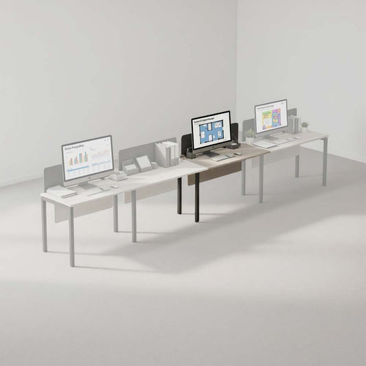 PLATA Workstation Extention Meja Kerja Kantor 120x60cm Ash Grey