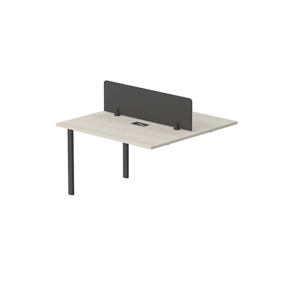 PLATA Workstation Extention Meja Kerja Kantor 120x120cm Ash Grey
