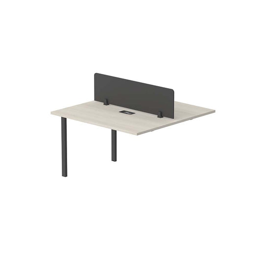 PLATA Workstation Extention Meja Kerja Kantor 120x120cm Ash Grey