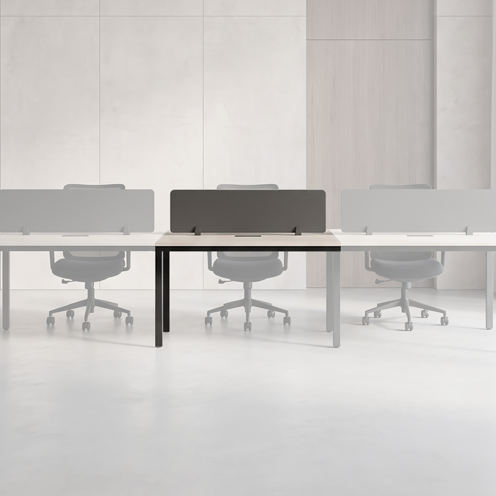 PLATA Workstation Extention Meja Kerja Kantor 120x120cm Ash Grey