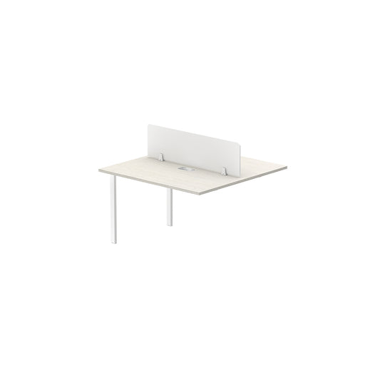PLATA Workstation Extention 120x120cm White Ash