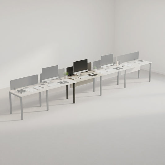 PLATA Workstation Extention Meja Kerja Kantor 140x60cm Ash Grey