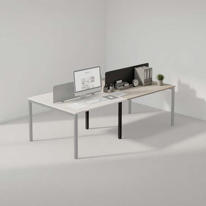 PLATA Workstation Extention Meja Kerja Kantor 140x120cm Ash Grey
