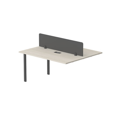 PLATA Workstation Extention Meja Kerja Kantor 140x120cm Ash Grey