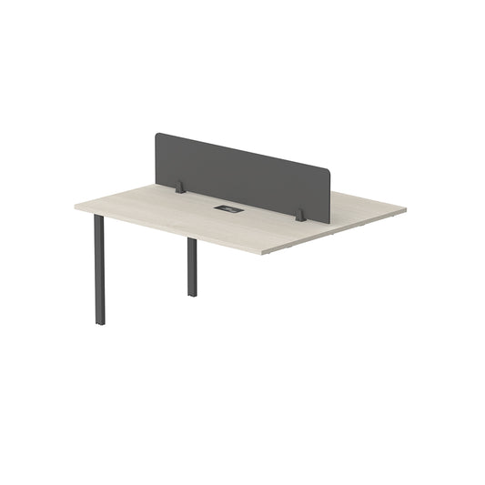 PLATA Workstation Extention Meja Kerja Kantor 140x120cm Ash Grey