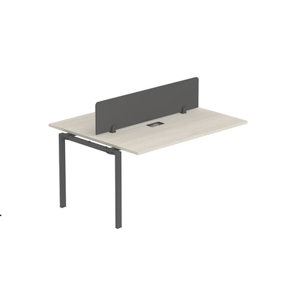 PLATA Workstation Extention Meja Kerja Kantor 140x120cm Ash Grey