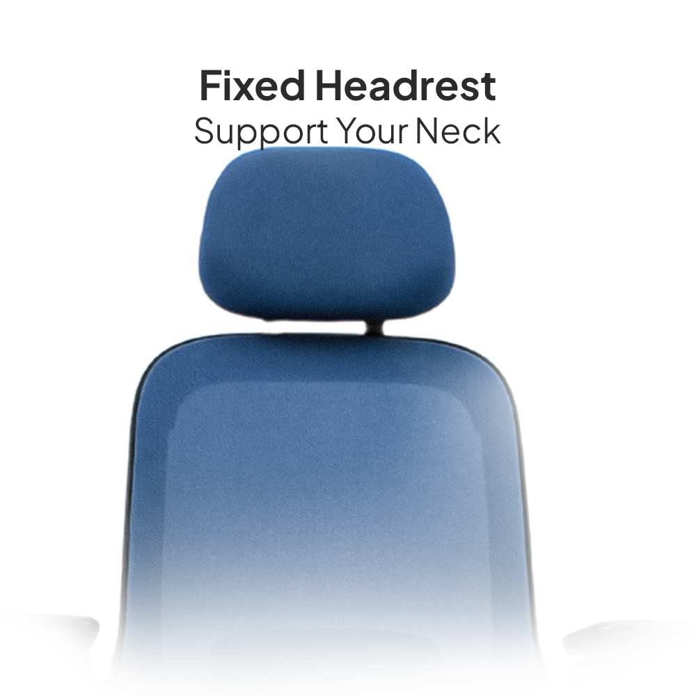 SENNA High Back Grey Blue Office Chair Kursi Kantor Ergonomis