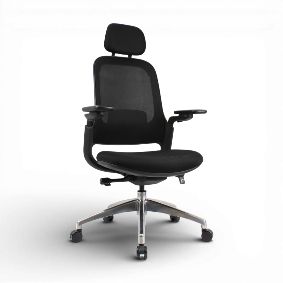 SENNA High Back Black Office Chair Kursi Kantor Ergonomis