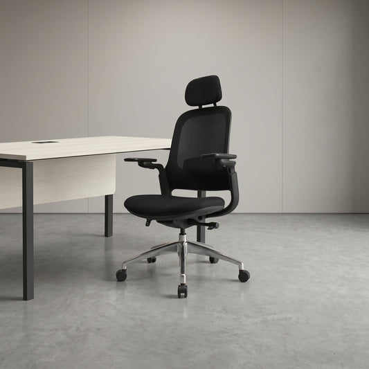 SENNA High Back Black Office Chair Kursi Kantor Ergonomis