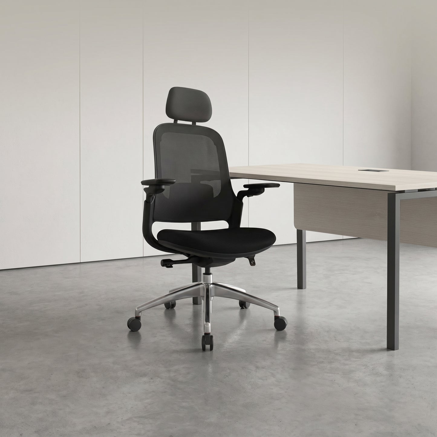 SENNA High Back Black Grey Office Chair Kursi Kantor Ergonomis